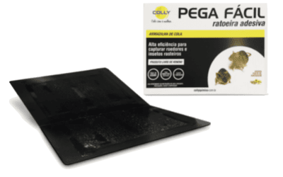 Ratoeira Adesiva de Papel Colly é um método sem veneno para controle de roedores, insetos rasteiros e pequenos invasores para ser aplicada nos locais onde não é aconselhável o uso de venenos.